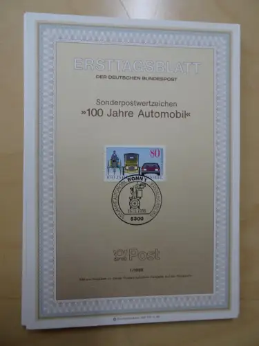 Bund ETB Ersttagsblätter Jahrgang 1986 komplett (5600)
