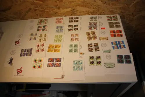 Schweiz Jahrgang 1986 Viererblock FDC komplett (32599)