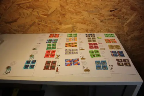 Schweiz Jahrgang 1980 Viererblock FDC komplett (32593)