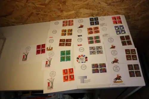 Schweiz Jahrgang 1981 Viererblock FDC fast komplett (32594)