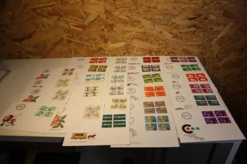 Schweiz Jahrgang 1982 Viererblock FDC komplett (32595)