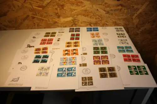 Schweiz Jahrgang 1983 Viererblock FDC komplett (32596)