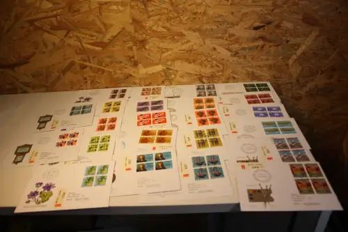 Schweiz Jahrgang 1975 Viererblock FDC komplett (32588)