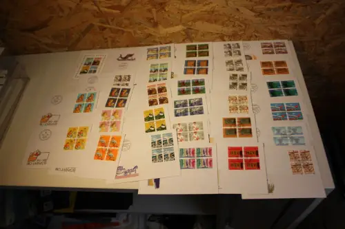 Schweiz Jahrgang 1987 Viererblock FDC komplett (32600)