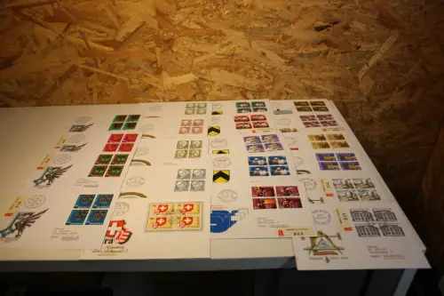 Schweiz Jahrgang 1978 Viererblock FDC fast komplett (32591)