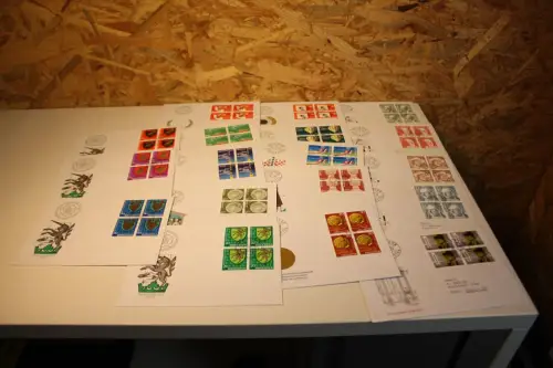 Schweiz Jahrgang 1979 Viererblock FDC fast komplett (32592)