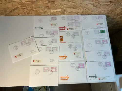 Schweiz 14 ATM Belege 80er Jahre Spezial (34712)