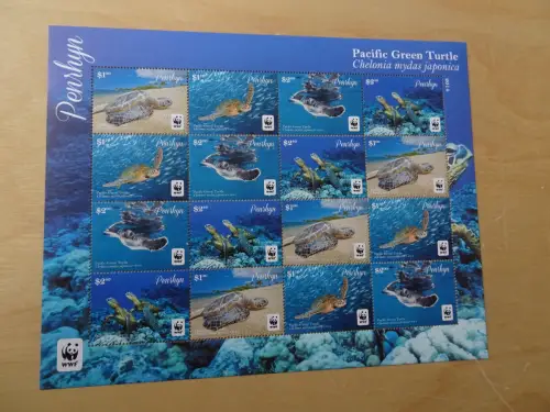 Penrhyn Michel 761/64 KB Schildkröten WWF postfrisch (14115H)