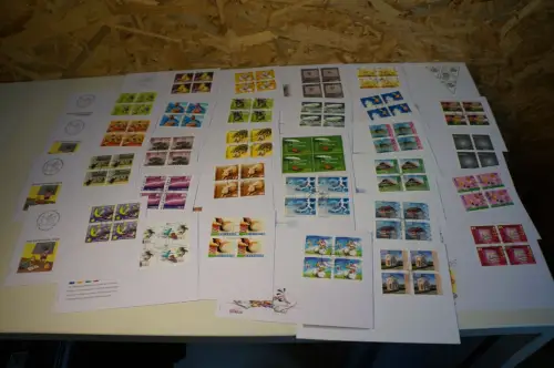 Schweiz Jahrgang 2004 Viererblock FDC fast komplett (32620)