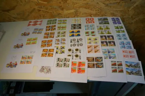Schweiz Jahrgang 2014 Viererblock FDC fast komplett (32627)