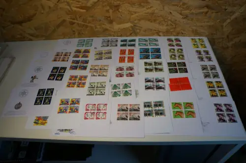 Schweiz Jahrgang 2003 Viererblock FDC fast komplett (32619)