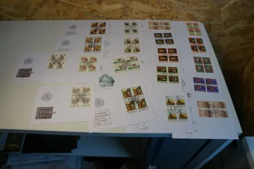 Liechtenstein Jahrgang 1990 Viererblock FDC fast komplett (32653)