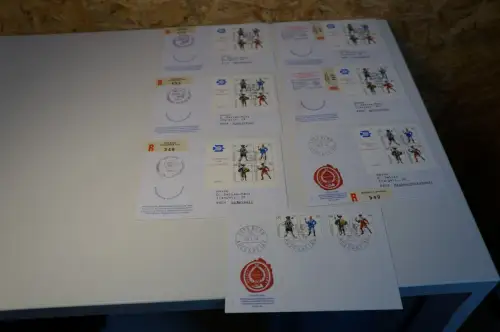 Schweiz Block 22 7 verschiedene FDC + Sonderstempel (32640)