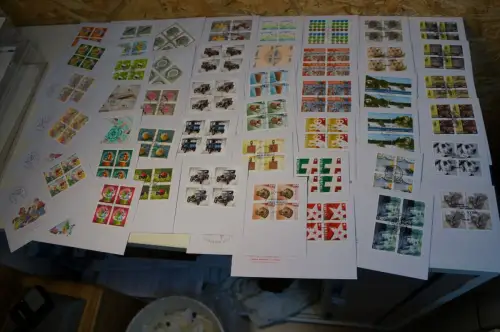 Schweiz Jahrgang 2015 Viererblock FDC fast komplett (32628)