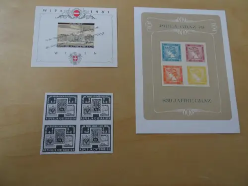 Österreich Lot Schwarzdrucke/Gedenkblätter (16466)