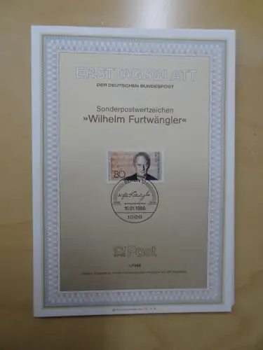 Berlin ETB Ersttagsblätter Jahrgang 1986 komplett (5601)