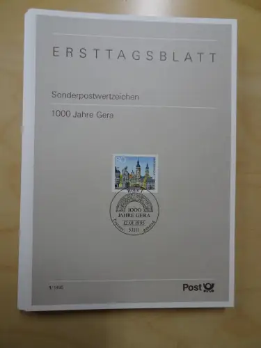 Bund ETB Ersttagsblätter Jahrgang 1995 komplett (5614)