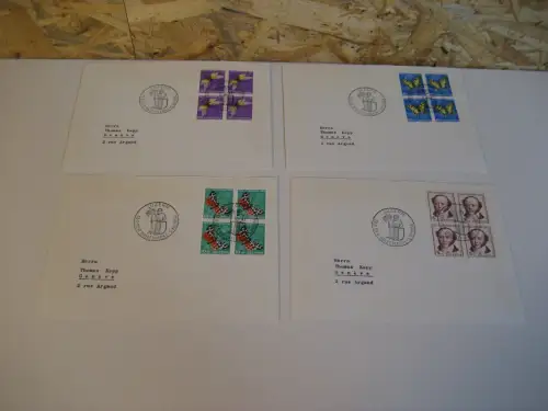 Schweiz Michel 602/06 Viererblocks Tag der Marke Stempel Pro Juventute (20316)