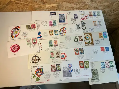 Europa Cept Jahrgang 1964 FDC fast komplett (34075)