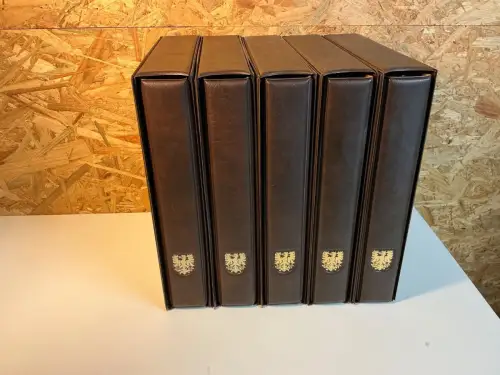 5 Philswiss Alben braun mit ca 150 1er Hüllen (34815)
