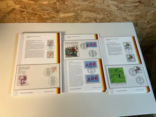 Bund Jahrgang 1989 Ersttagssammelblätter (x+o+FDC) komplett (34837)