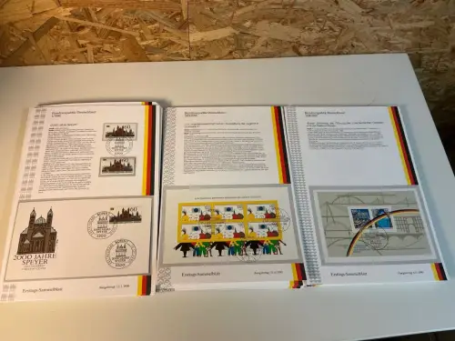 Bund Jahrgang 1990 Ersttagssammelblätter (x+o+FDC) komplett (34838)