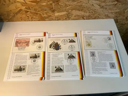 Bund Jahrgang 1987 Ersttagssammelblätter (x+o+FDC) komplett (34835)