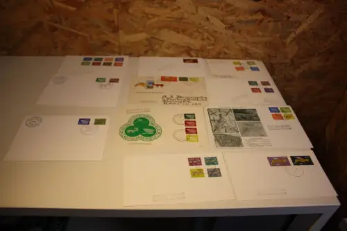 Irland 10 verschiedene FDC Dauerserie Kunst (32774)