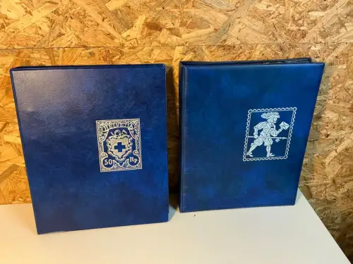 2 Schweiz Philswiss Alben blau mit 2er Hüllen (34945)