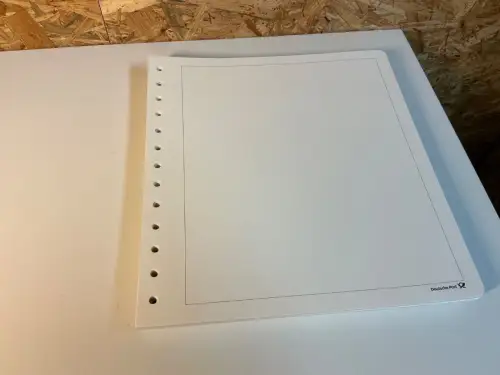 60 Dt. Post / Leuchtturm Blankoblätter weiß mit Rand, 13 Ring (34951)