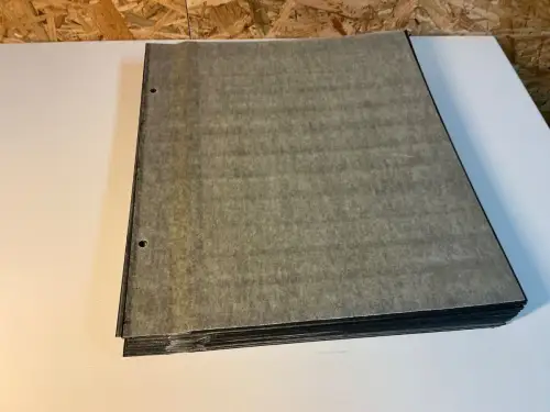 25 Kabe Astra Blätter schwarz / Klarsichtstreifen ungeteilt (34990)