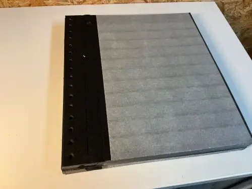 25 Kabe Astra Blätter schwarz / Klarsichtstreifen ungeteilt (34989)