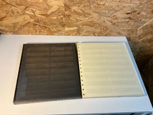 35 schwarze + weiße geteilte Safe Blätter, 14 Ring (35006)