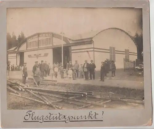 (F31120) Orig. Groß-Foto erste Flugzeughalle Flugplatz Altenburg Nobitz 1913