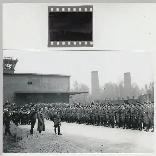 (F31036) Orig. Negativ Flugplatz Altenburg, Soldaten am Güterbahnhof 2.WK