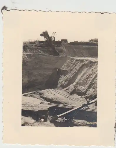 (F30908) Orig. Foto Kiesgrube Nobitz 1939, Bagger, Förderbänder