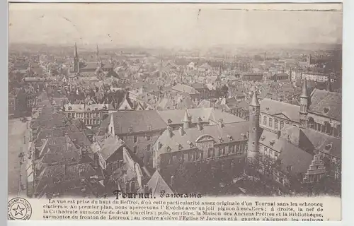 (89318) AK Tournai, Doornik, Panorama, Feldpost 1915