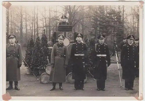 (F10009) Orig. Foto Kriegsakademie, Vereidigung Rekruten, Rednerpult vor 1945