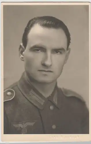 (F3326) Orig. Foto Porträt Wehrmacht-Soldat Robert Böhmberger, 1933-45
