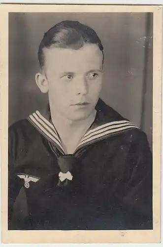 (F2352) Orig. Foto Portrait Marine-Soldat, 1940er