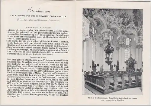 (Bu13) kleines Info-Heft A6 Wallfahrtskirche Steinhausen 1949