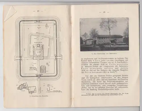 (Bu22) Heft "Führer durch die Saalburg", 65 Seiten 1921