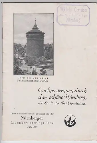 (Bu19) kl. Heft "Spaziergang durch das schöne Nürnberg" 1930/40er