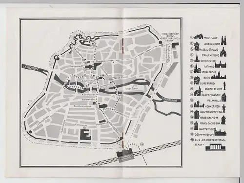 (Bu19) kl. Heft "Spaziergang durch das schöne Nürnberg" 1930/40er