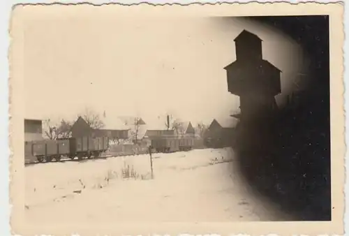 (F994) Orig. Foto Smalspurbahnwagen, Russland, Winter 1940er