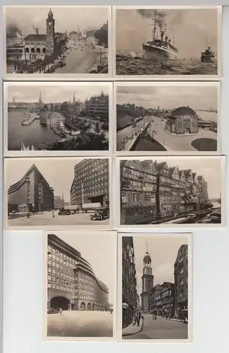 (F9840) 8x Orig. Foto aus Fotomäppchen, Hamburg, Kauffotos 1930er