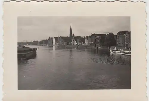 (F9828) Orig. Foto Bremen, Blick von der Kaiserbrücke, 1935
