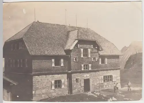 (F9783) Orig. Foto Berghütte Hallstatt o. Bad Ischl, Kofeltenhütte 1921