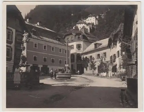 (F9782) Orig. Foto Hallstatt, Marktplatz vor 1945