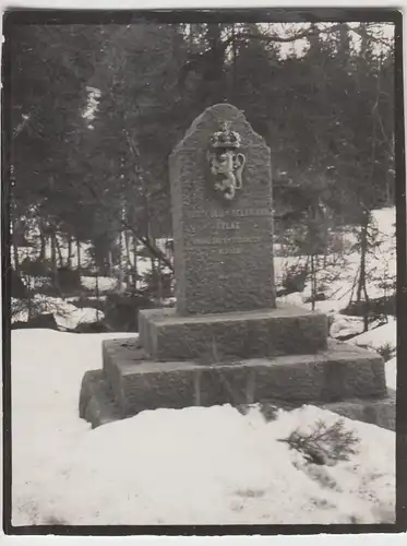 (F9760) Orig. Foto Grenzstein o.ö., Vestfold Telemark Fylke vor 1945